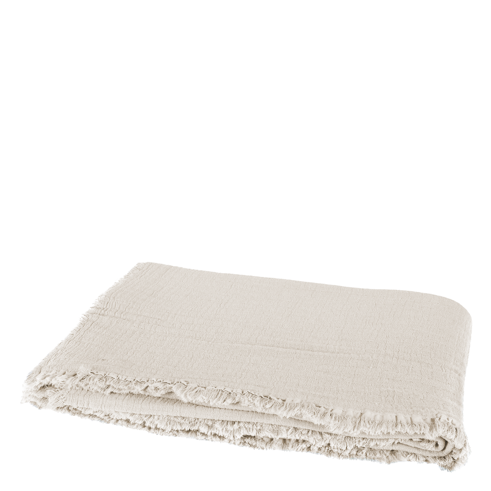 VANLY PLA - Plaid 130x190 cm en voile de coton| Beige