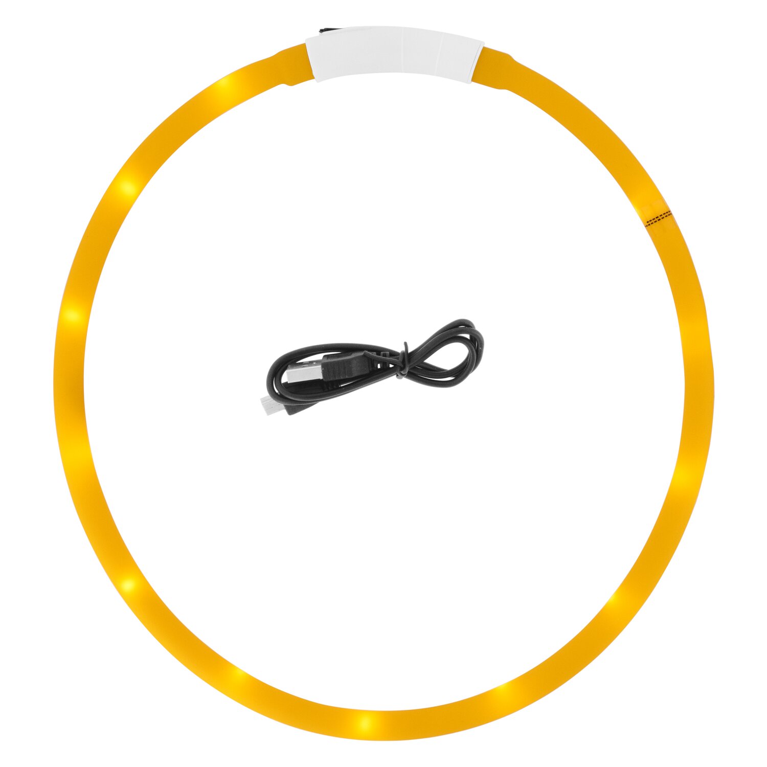 pawberry LED-Hundehalsband  - gelb - 70 cm