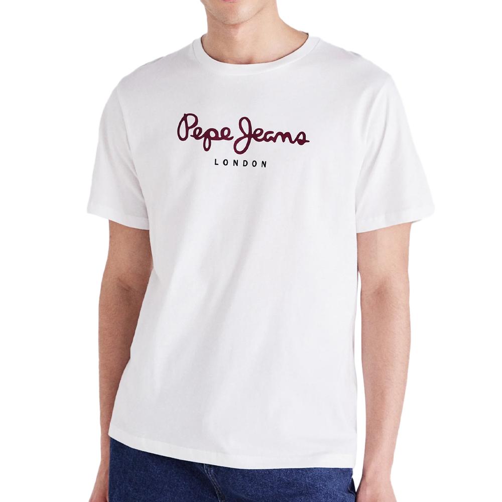Pepe jeans T-shirt Blanc/Bordeaux Homme Pepe jeans Eggo AQW