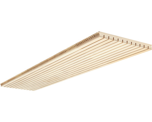 Akoestisch paneel LIGNO® wit spar onbehandeld, lamelbreedte: normaal 21 mm, 1455 x 300 x 25 mm