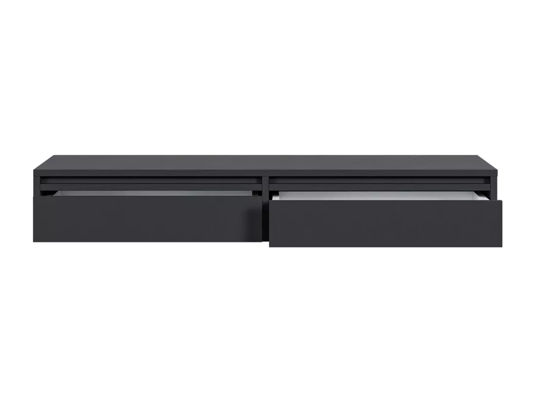 Coiffeuse - 110 cm - avec tiroirs - suspendu - noir - EVO