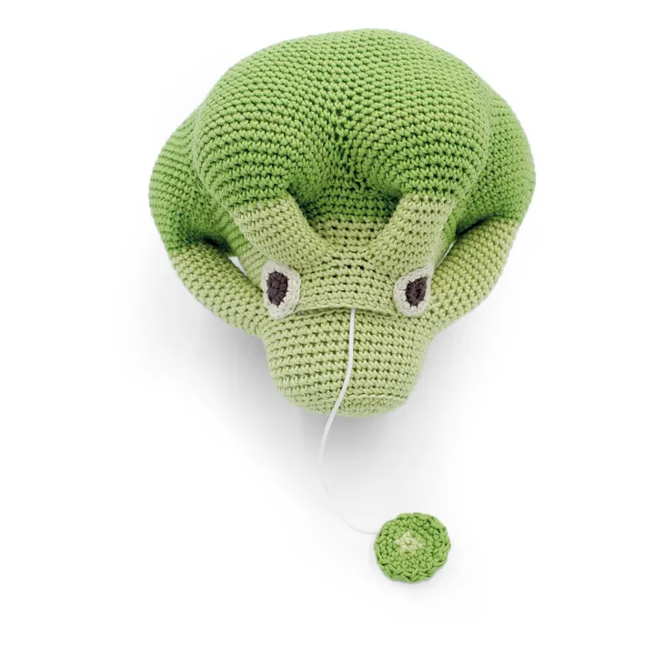 MyuM Boite à musique brocolis en crochet | Vert