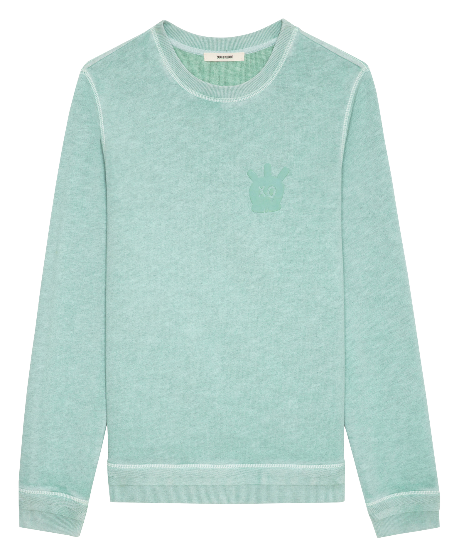 STONY - Sweatshirt col rond molletonné en coton| Vert