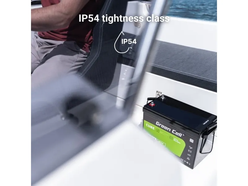 Green Cell LFPGC12V50AH, Lithium jern fosfat (LiFePO4), 12 V, Sort, Grøn, 50 At, 640 Wh, 75 A