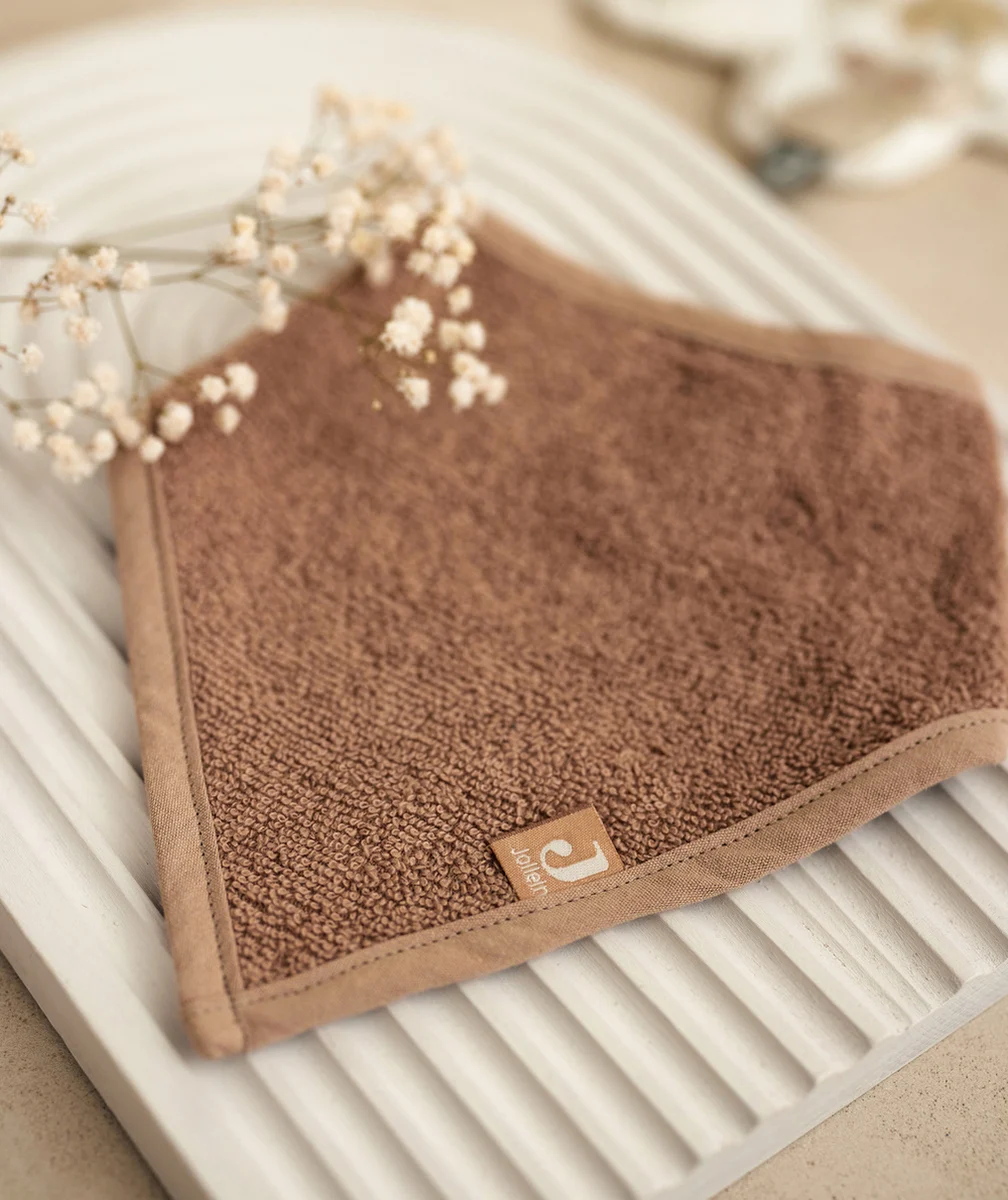 JOLLEINLOT DE 2 BAVOIRS EN EPONGE BANDANA BEIGE