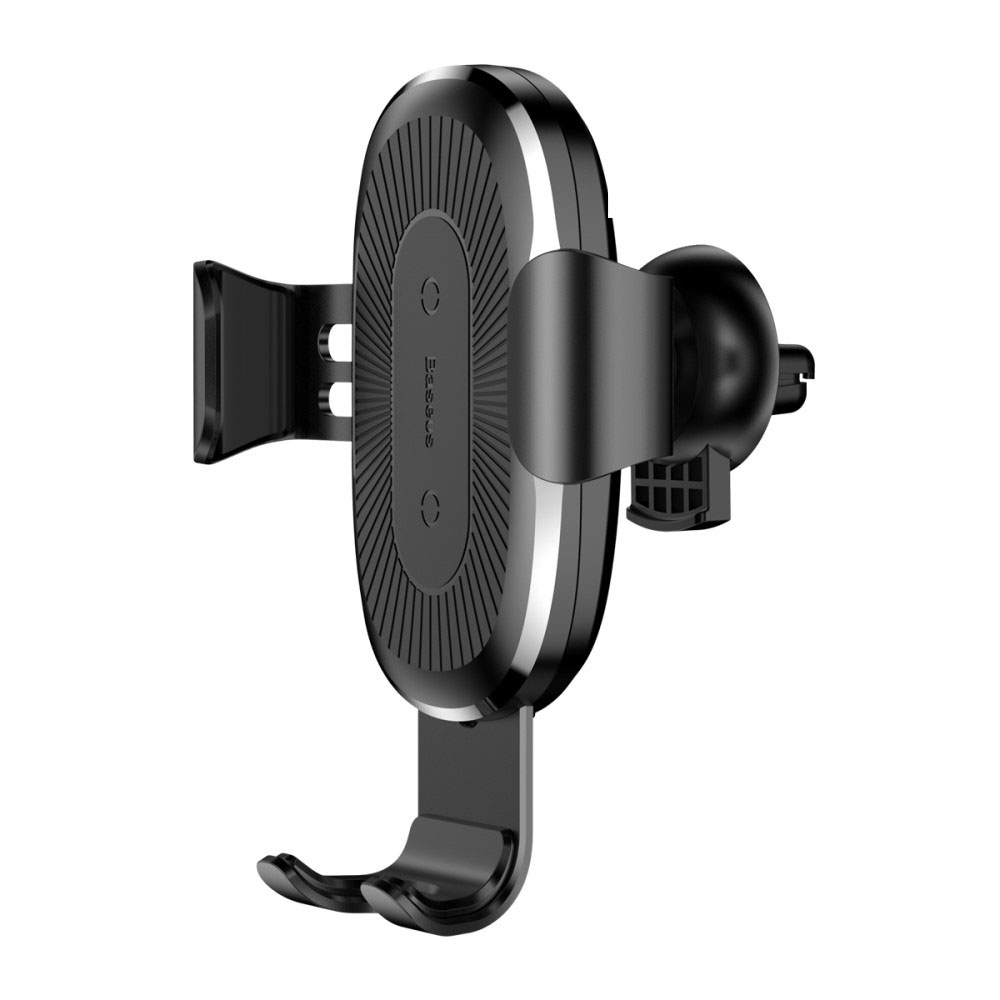 (10W) Qi Wireless Fast Charge Auto KFZ Halterung Ladegerät   Lüftungsgitter Befestigung (Air Frame) - Schwarz