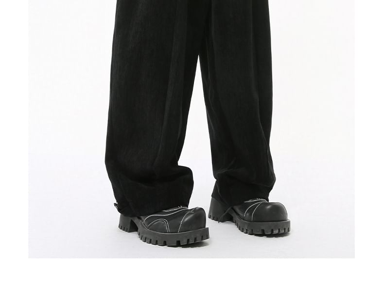 FAERIS - Hoge taille effen wijde broek