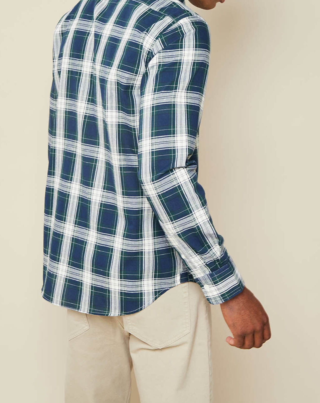 Hartford Chemise Slim Side carreaux marine/vert/craie