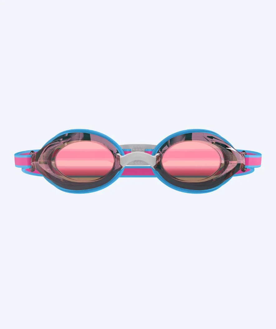 Speedo konkurrence svømmebriller til børn (6-14) - Vanquisher 3.0 Mirrored - Lyserød/bronze