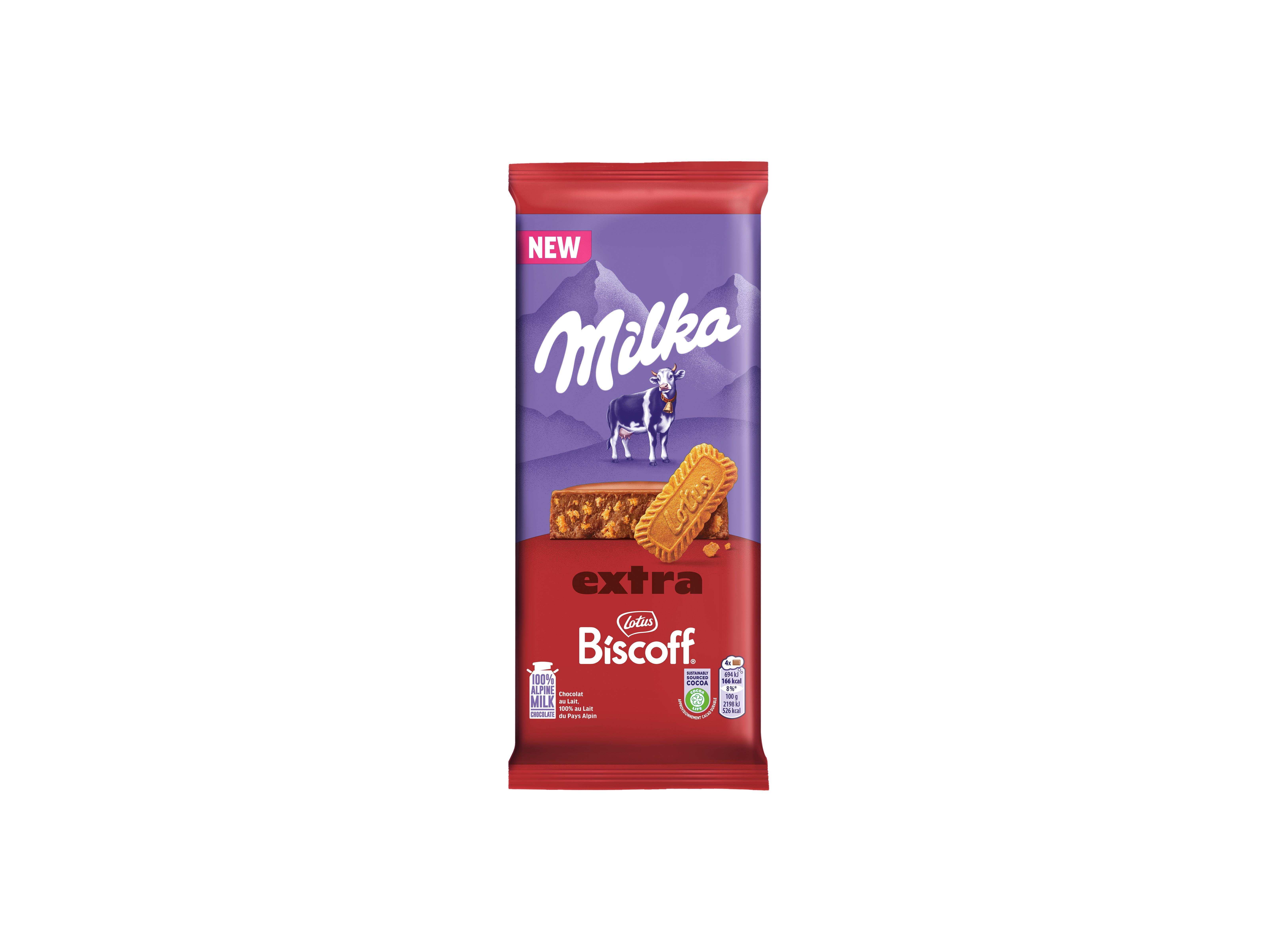 CHOCOLATE DE LEITE MILKA BISCOFF 190G