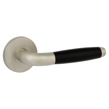 Gamma deurkruk set Donau rond rozet RVS look messing