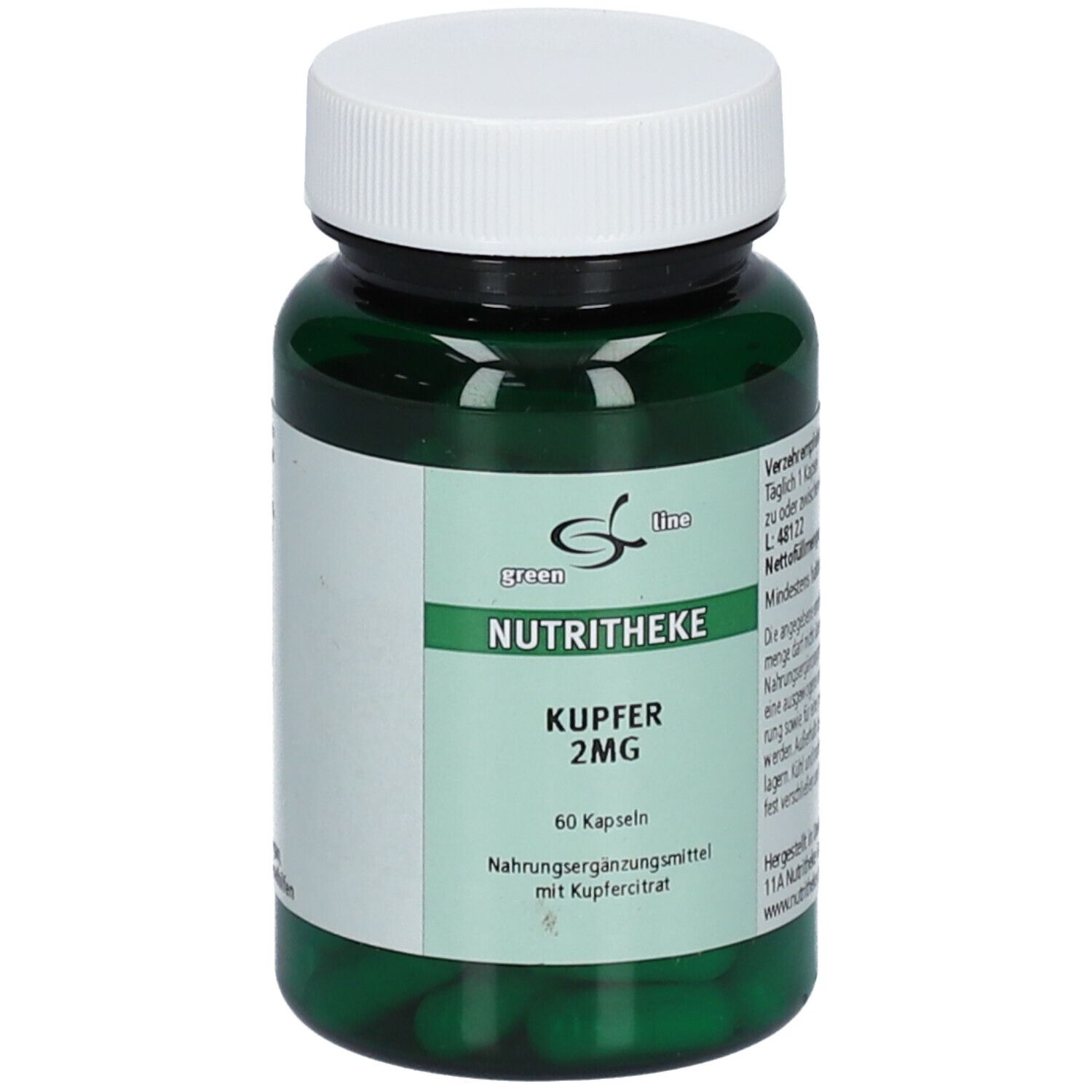 green line NUTRITHEKE Kupfer 2 mg