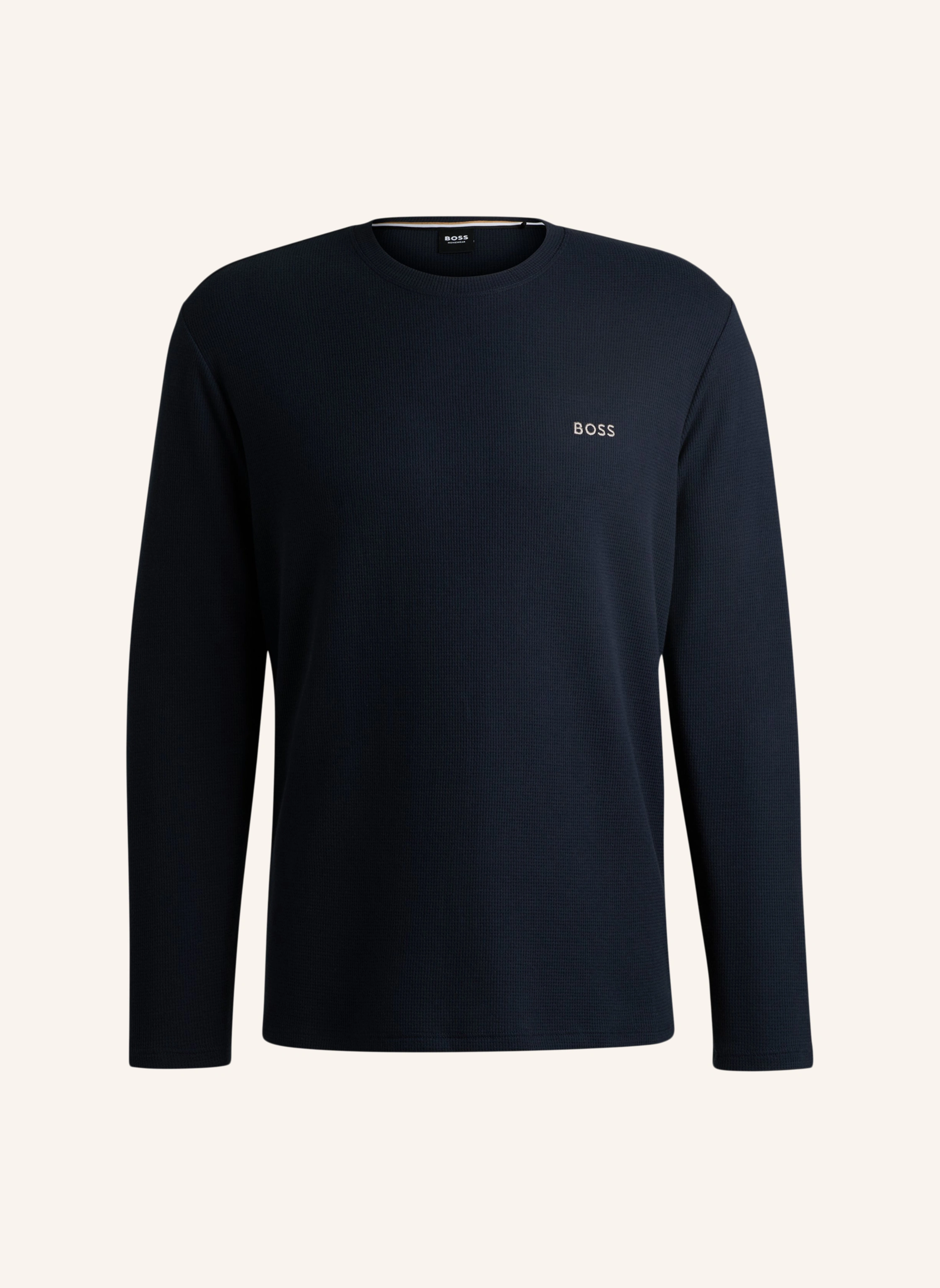 BOSS Pyjama-Oberteil WAFFLE LS-SHIRT Regular Fit