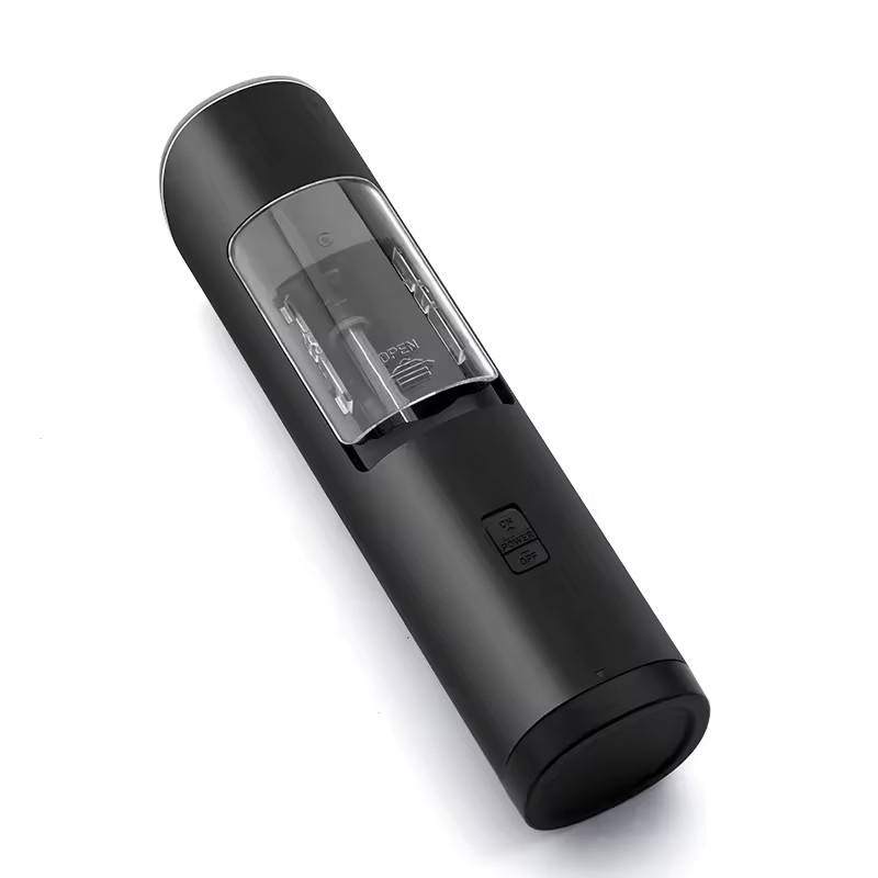 Elektrische Pfeffermühle Salz Grinder Automatische Gewürzmühle mit LED Licht (Batteriebetrieben) - Schwarz