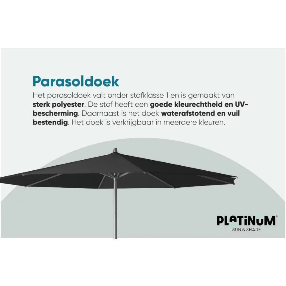 Platinum Parasol Riva Ø350 cm Taupe