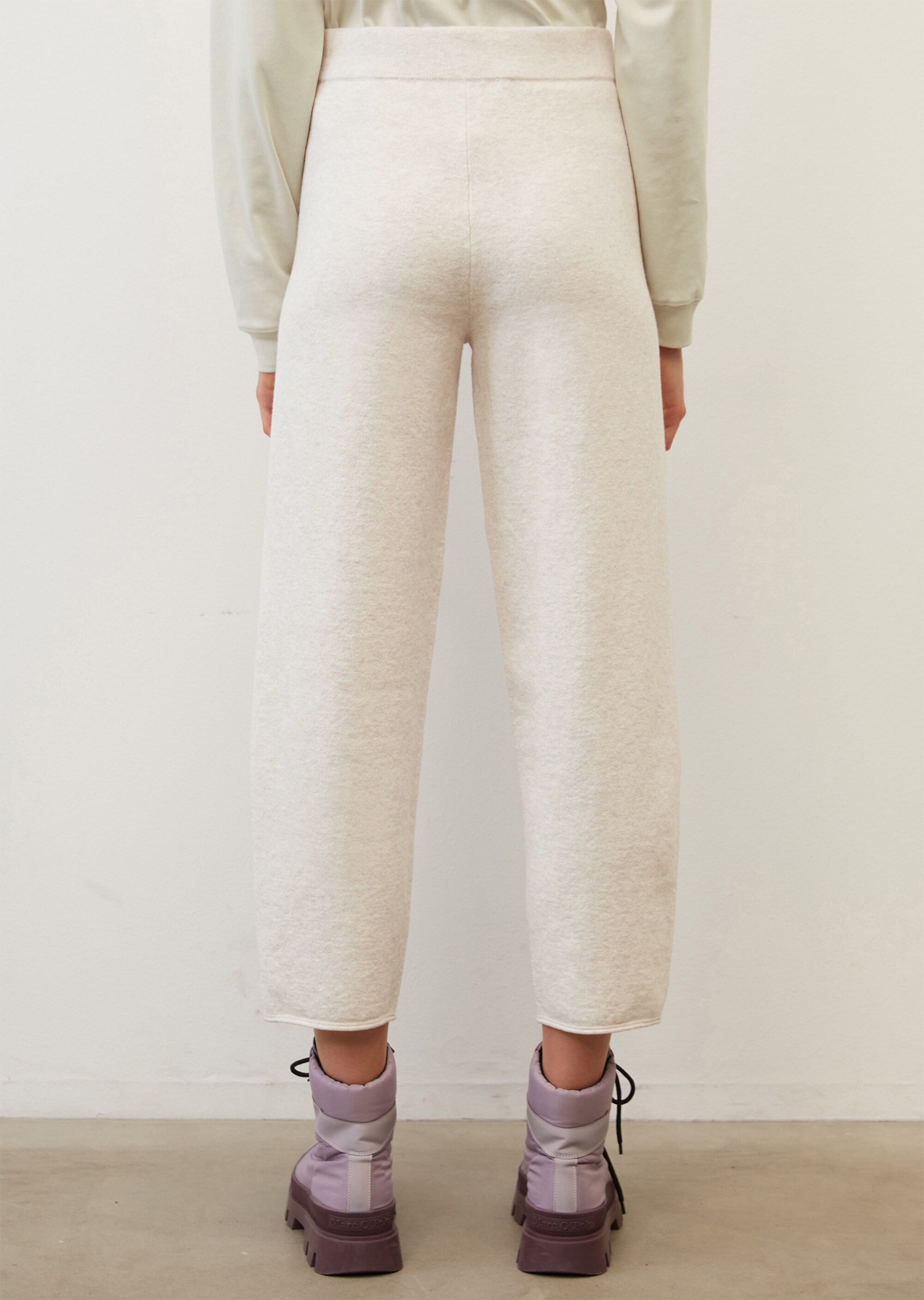 Softe Strickhose cropped aus Cotton Wool Stretch