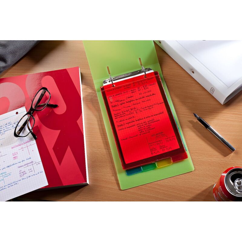 Intercalaires onglets personnalisables A6 4 positions pvc 12/100  assorti