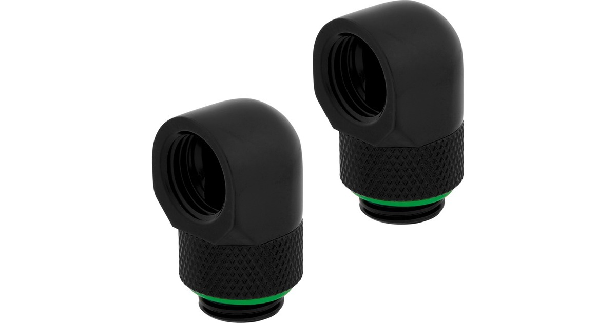 CorsairHydro X Series 90° Rotary Adapter verbinding  (Zwart, 2 stuks)