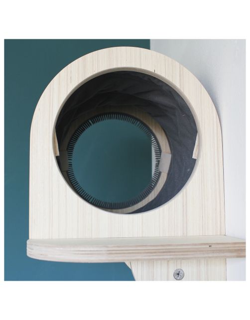 All For Paws Skywalk - Grooming Hideaway Tunnel - Wandkrabpaal - 28x13x29 cm Grijs
