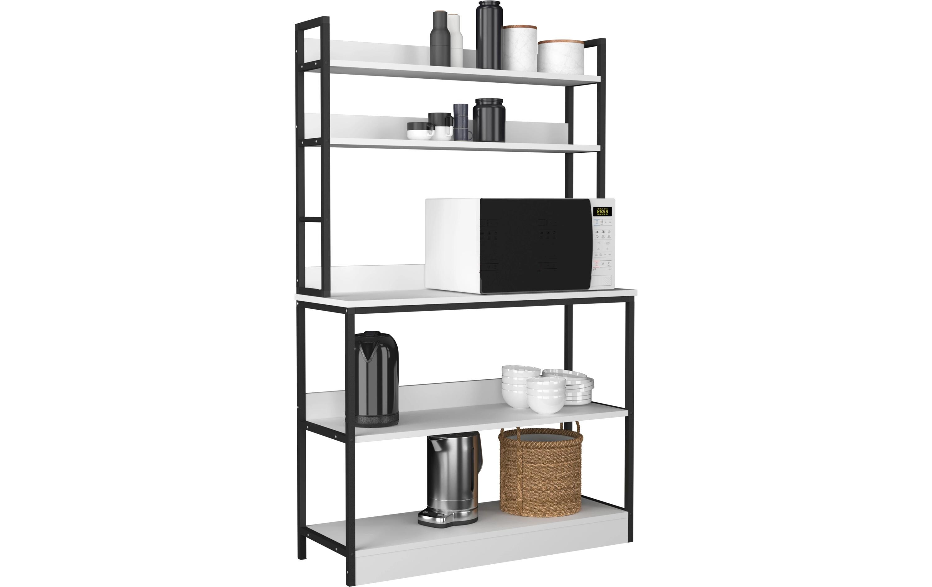 Küchenregal Insasi 101 x 161 cm, Weiss<br>Küchenschrank