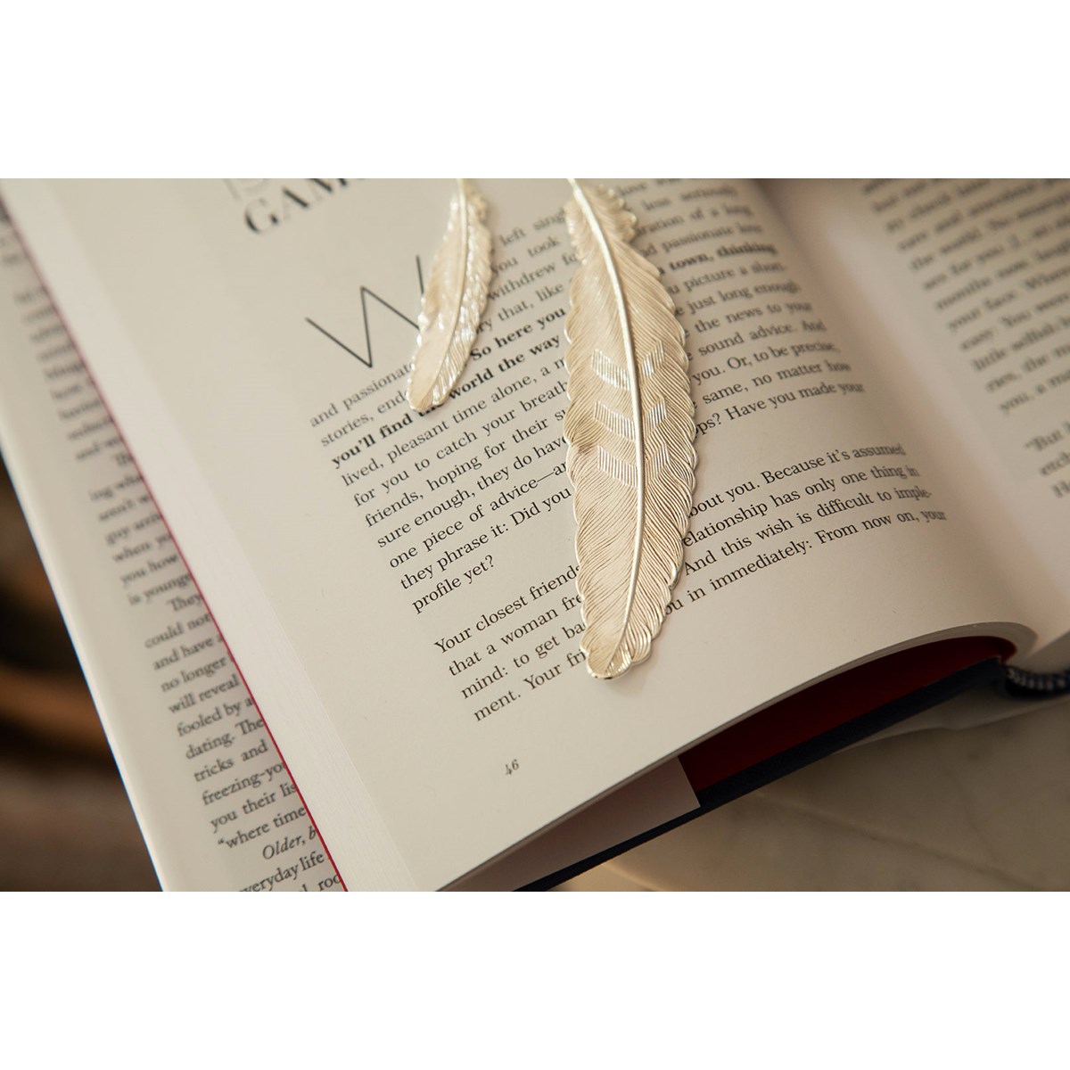 collier plume plaqué argent - PHÉBÉ