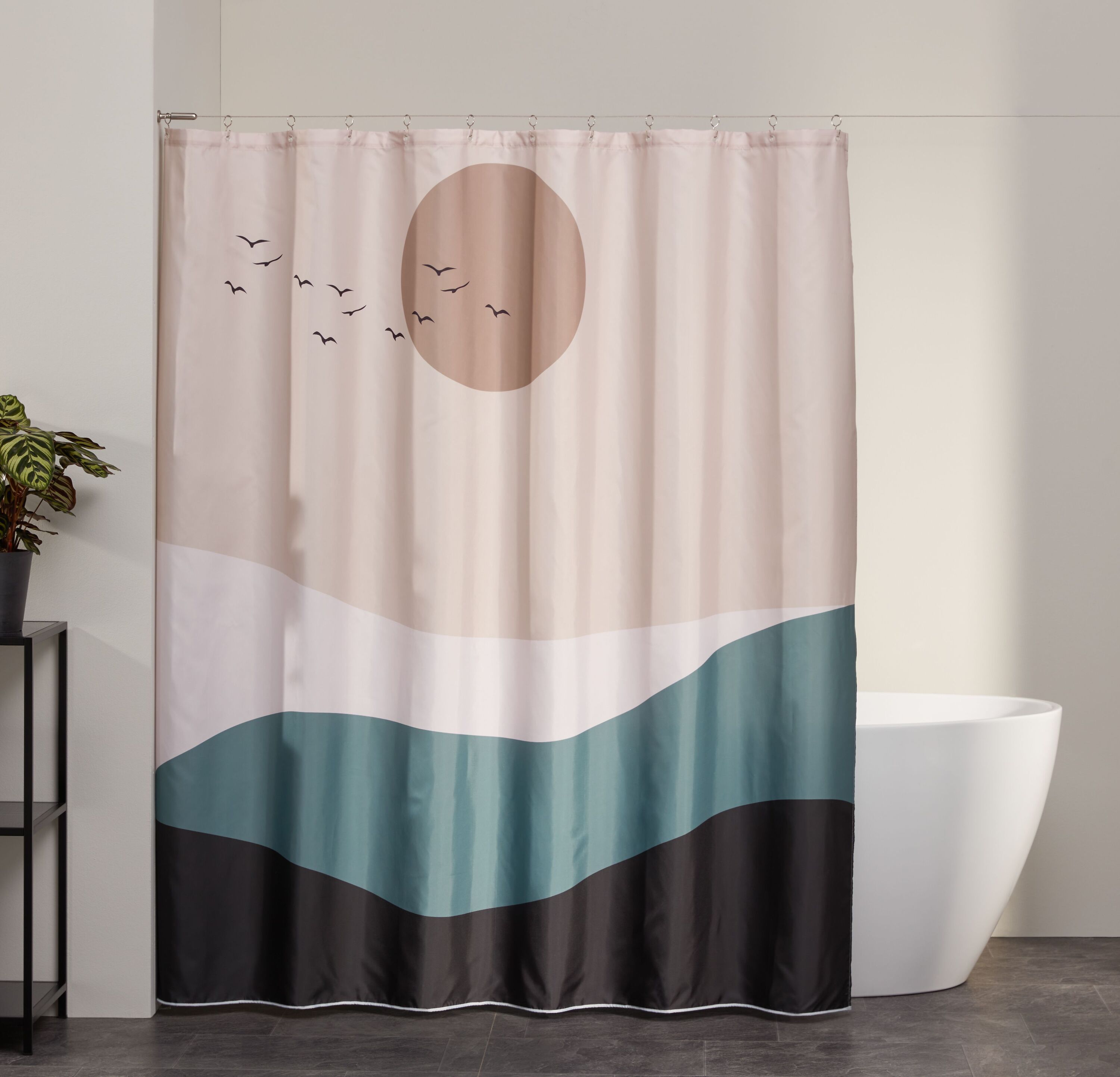 SIDE Duschvorhang - Multicolor / B: 180.0 cm x H: 200.0 cm
