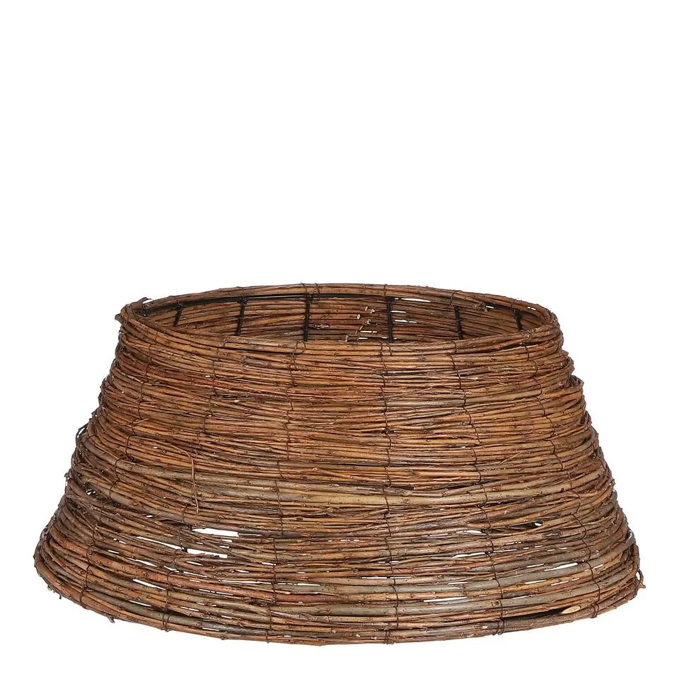 Mica Decorations Kerstboommand - H21 x Ø50 cm - Wilgentakken - Bruin