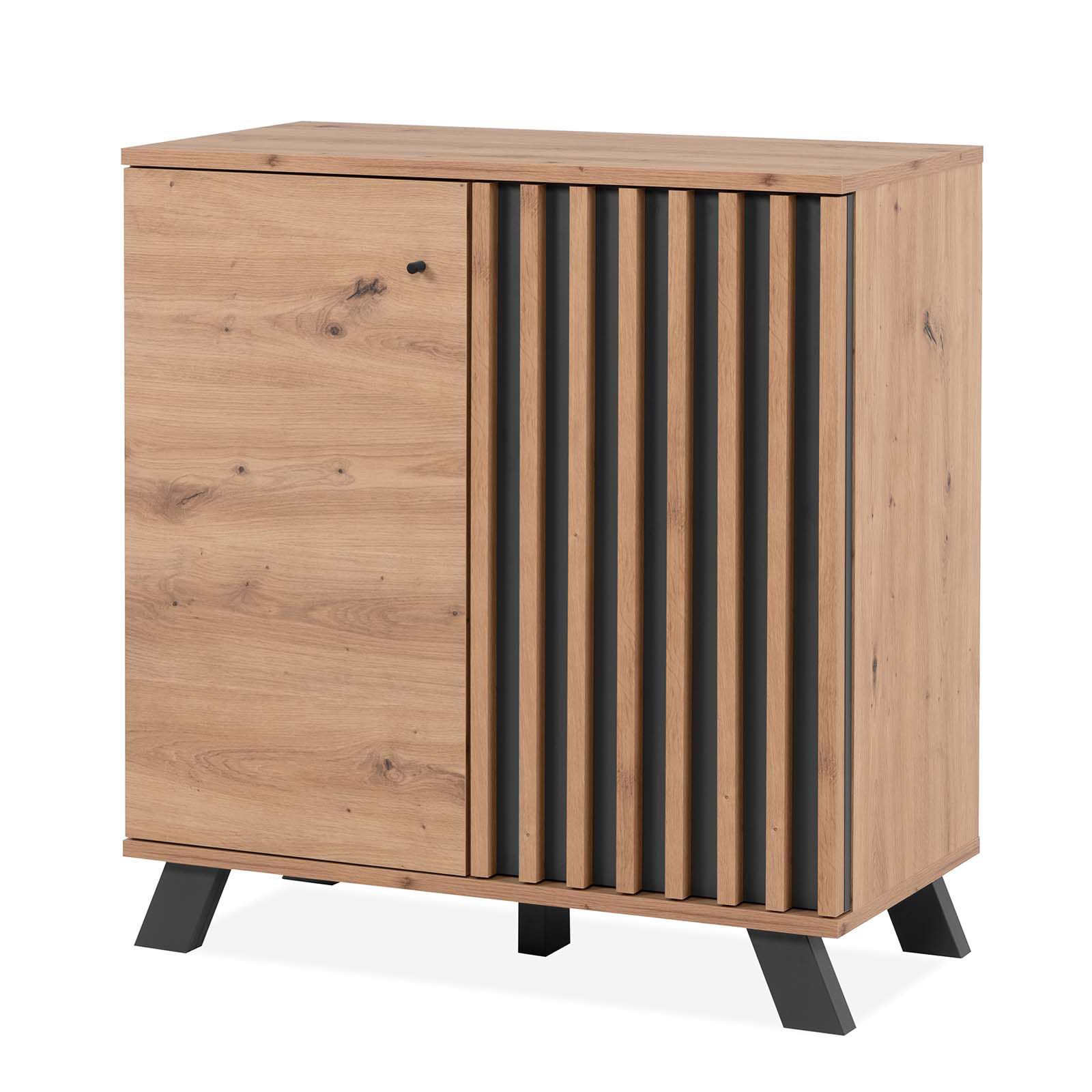 Kommode MEDAN - Artisan Eiche - anthrazit - 80 cm breit
