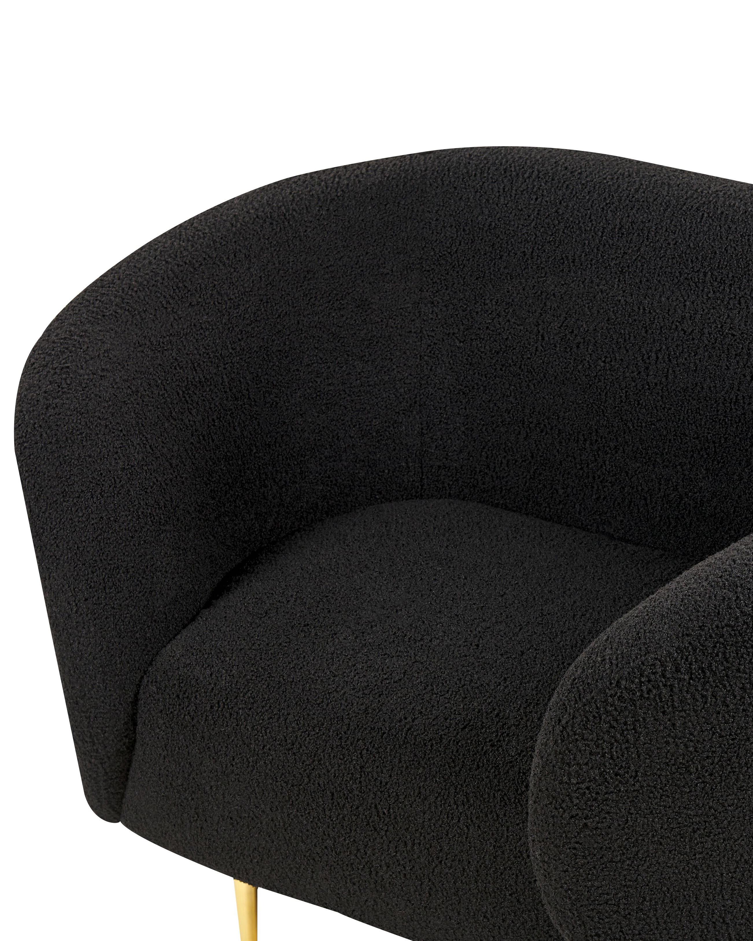 Fauteuil LOEN Bouclé Zwart