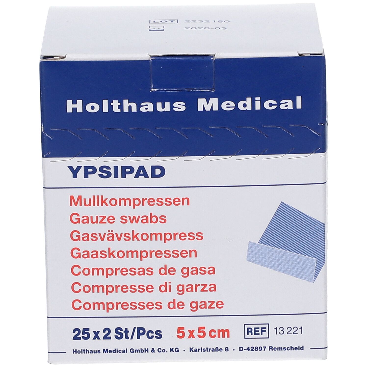 YPSIPAD Mullkompresse steril 5 cm x 5 cm