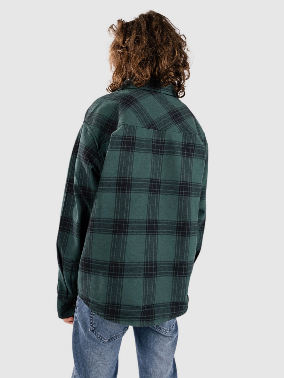 Element Compass Kids Shirt trekking green plaid