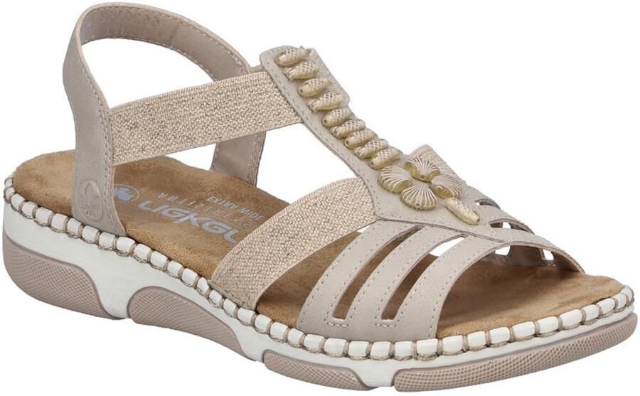 Rieker 66201-62 dames sandalen sportief beige