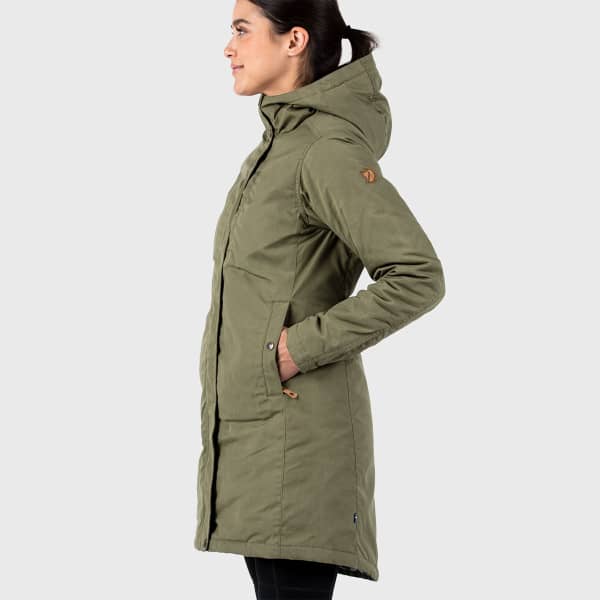 Veste FJALLRAVEN KIRUNA PADDED PARKA W GREEN