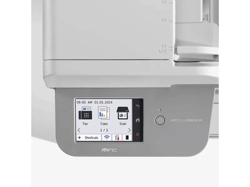 Brother MFC-L2960DW - Multifunktionsprinter - S/H - laser - Letter A (216 x 279 mm)/A4 (210 x 297 mm) (original) - A4/Legal (medie) - op til 34 spm (kopiering) - op til 34 spm (udskriver) - 250 ark - 33.6 Kbps - LAN, Wi-Fi(n), USB 2.0