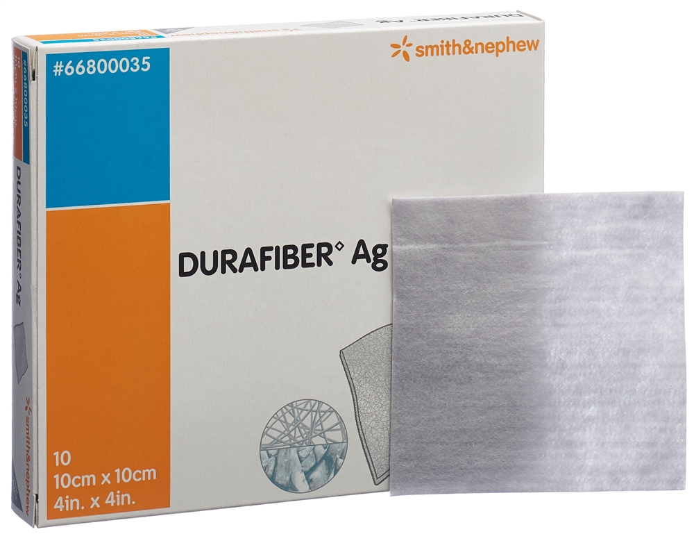 DURAFIBER Wundauflage 10x10cm steril 10 Stk