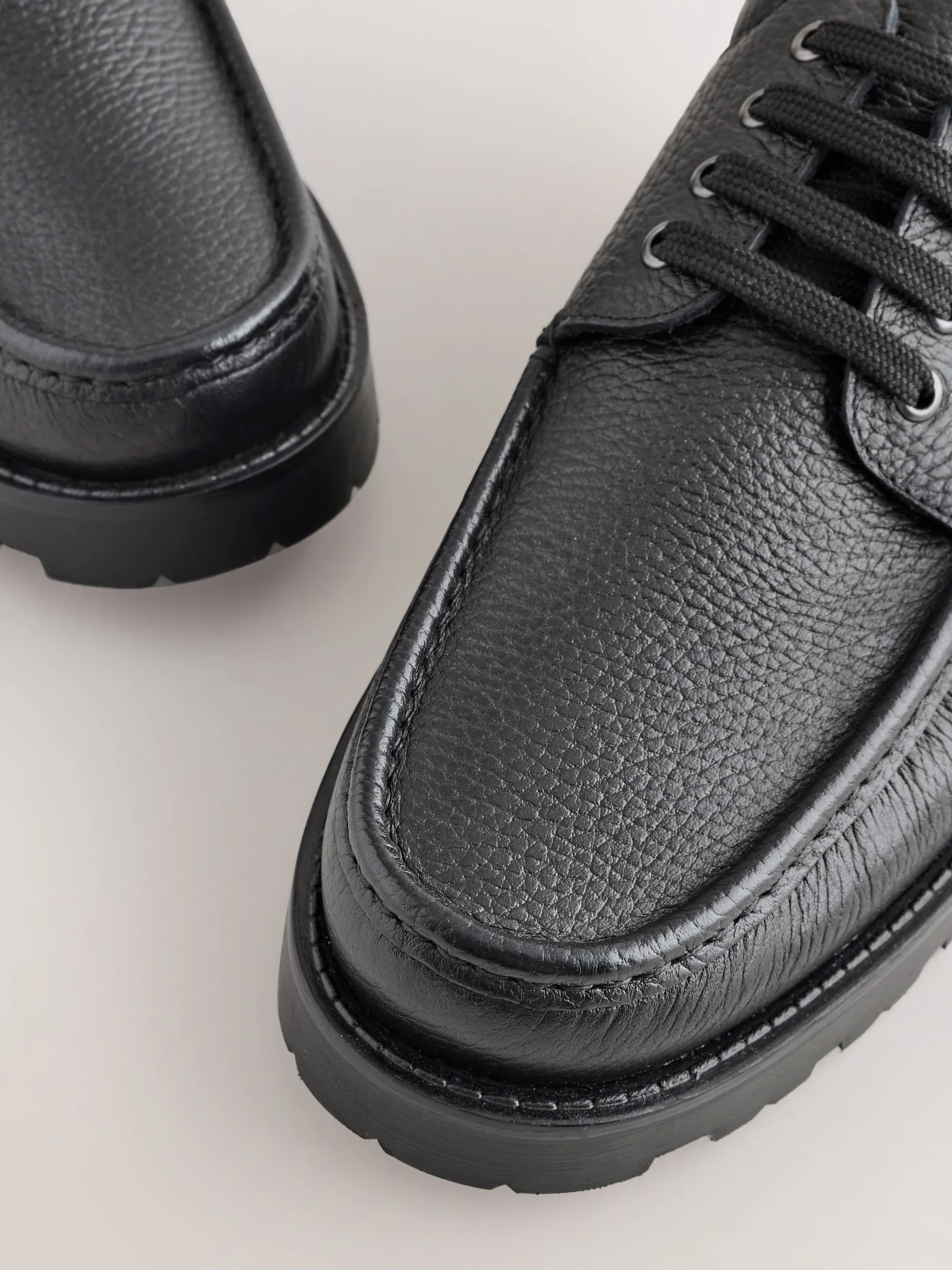 Zwart - Apron Leather Shoes