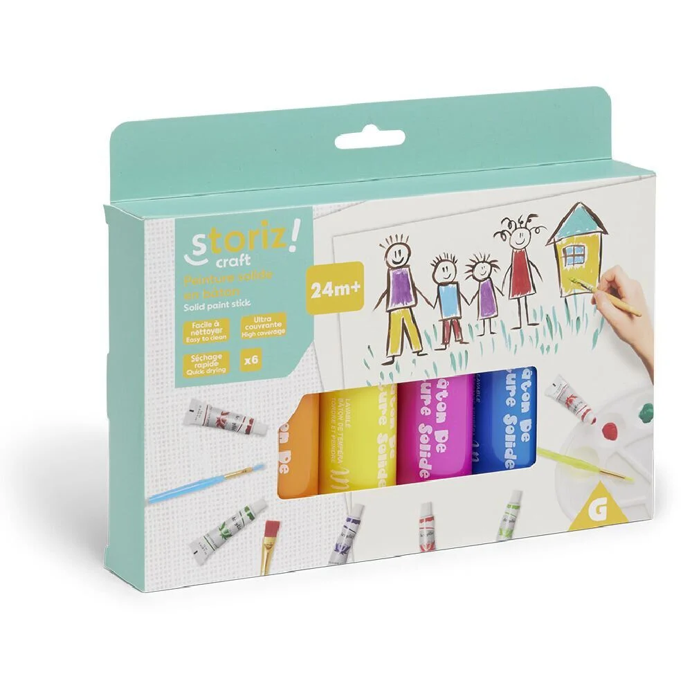 Lot de 10 bâtons de peinture solide