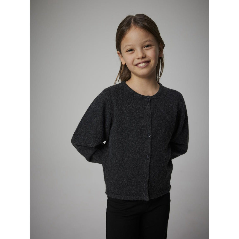 Køb Name It Dark Grey Melange Nkfsaluna Ls Strik Card Noos