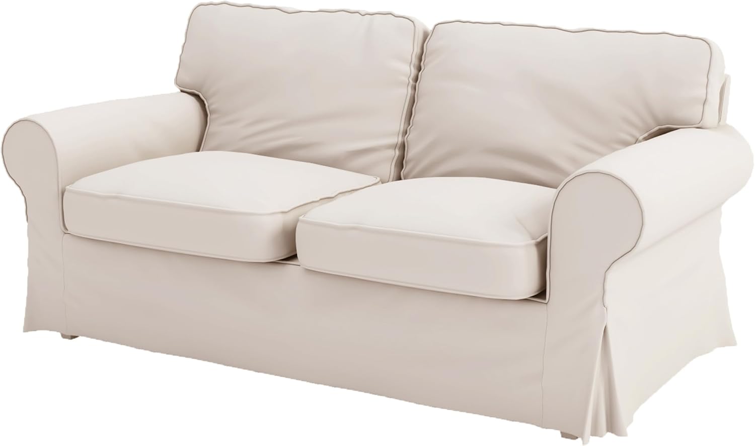 HomeTown Market Strapazierfähiger Sofabezug Ersatz kompatibel für IKEA Ektorp Sofa Cover. Slipcover nur. Sofa Nicht inbegriffen. (Polyester, Loveseat, Beige)