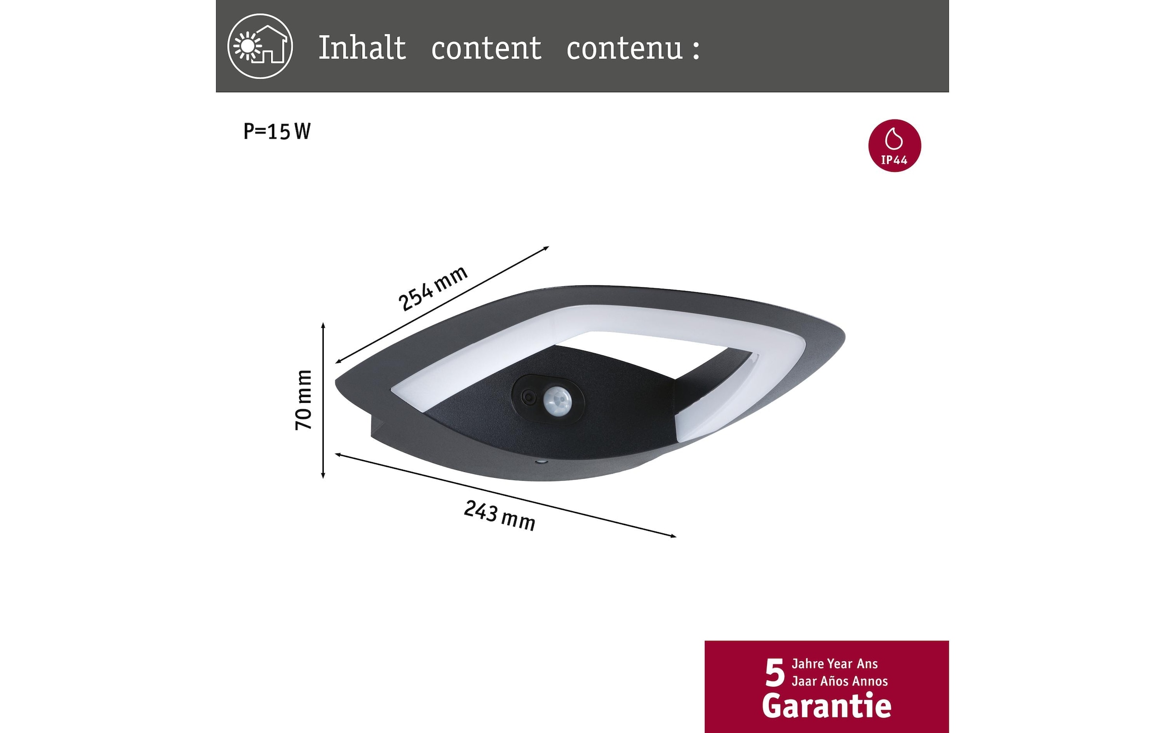 Paulmann LED Wandleuchte »LED Akena Bewe« Warmweiss