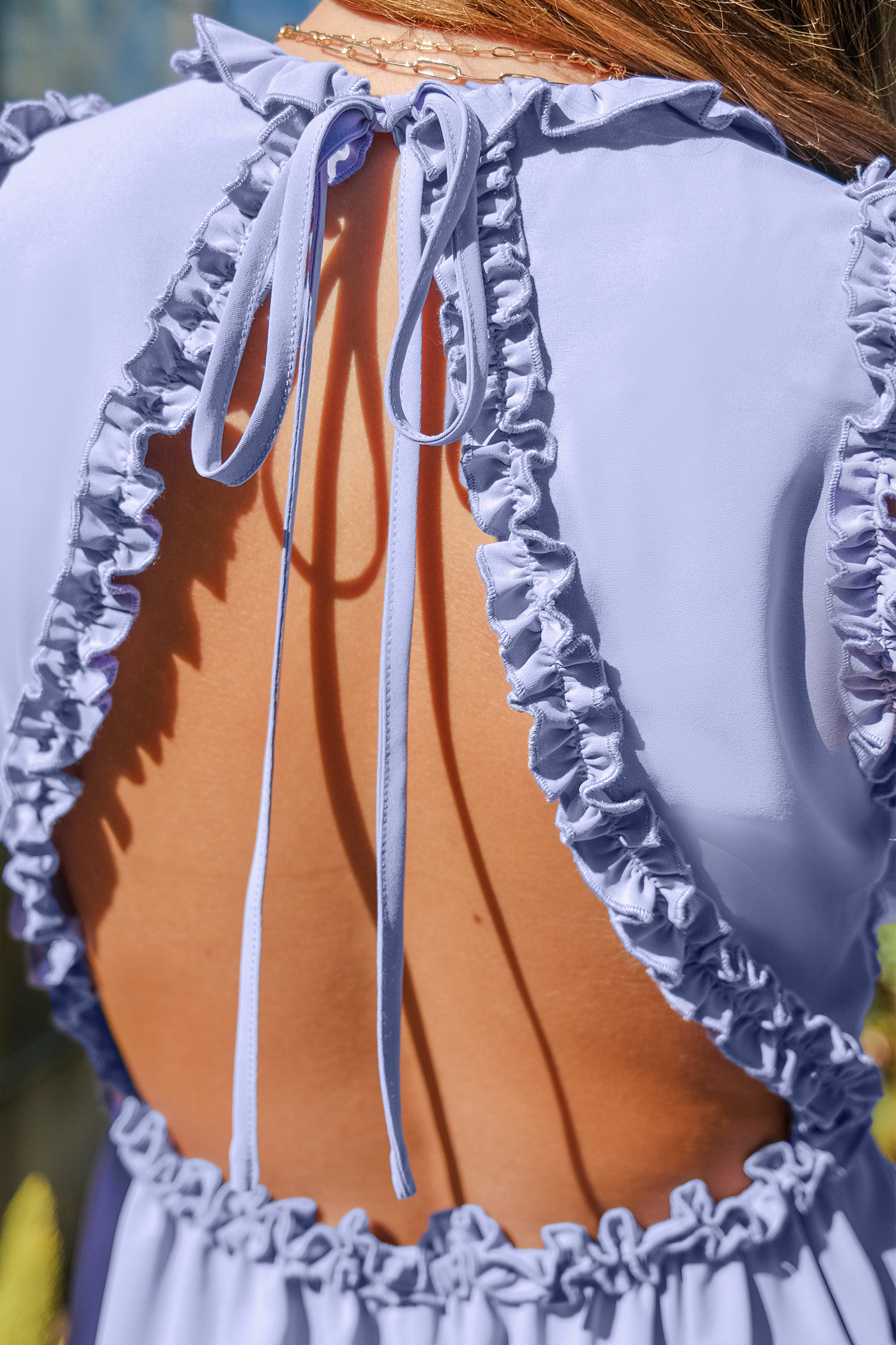 Combishort sans manches à col en V et jambes droites lavande