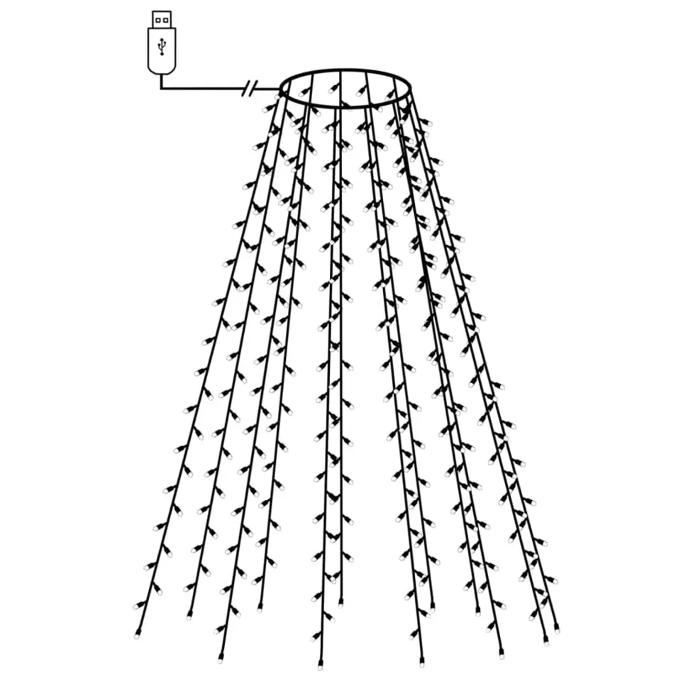 vidaXL - Boomverlichting - Wit - PVC - 150 cm