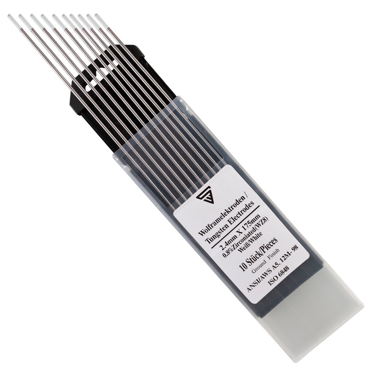 STAHLWERK Wolfraamelektroden / Laselektroden WZ 2,4 x 175 mm Wit 10-delige set