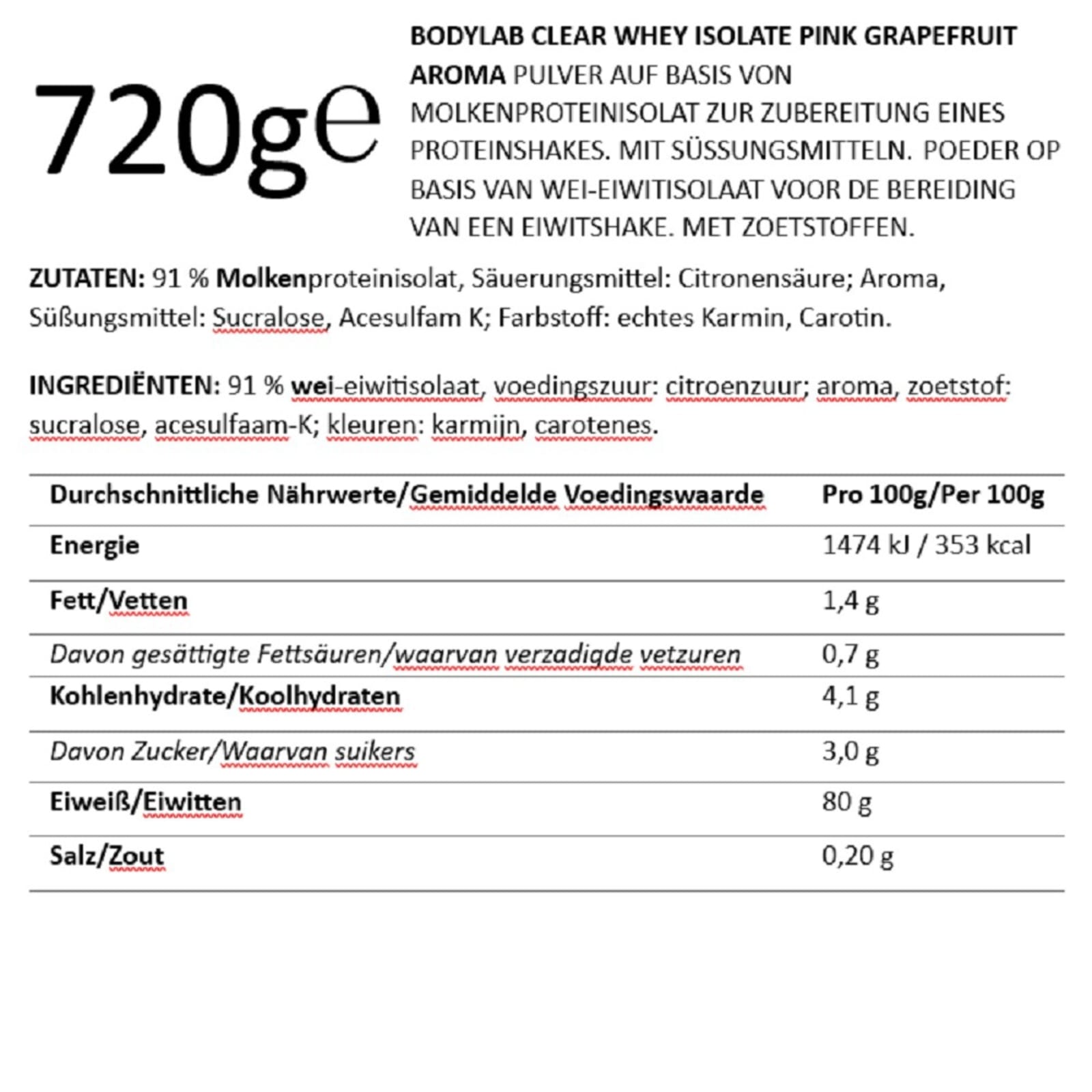 Clear Whey Isolate - 720g - Pink Grapefruit