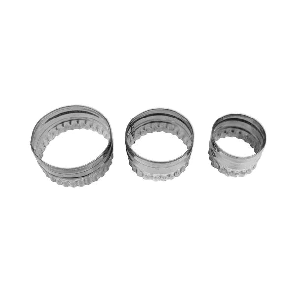 Lot de 3 emporte-pièces ronds et cannelés Emporte-pièces Zenker