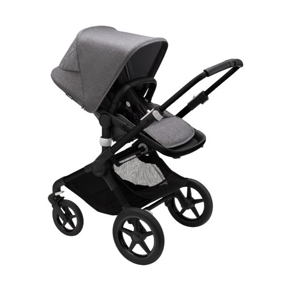 Bugaboo Fox 3 Kinderwagen Basis - Black / Grey Melangek