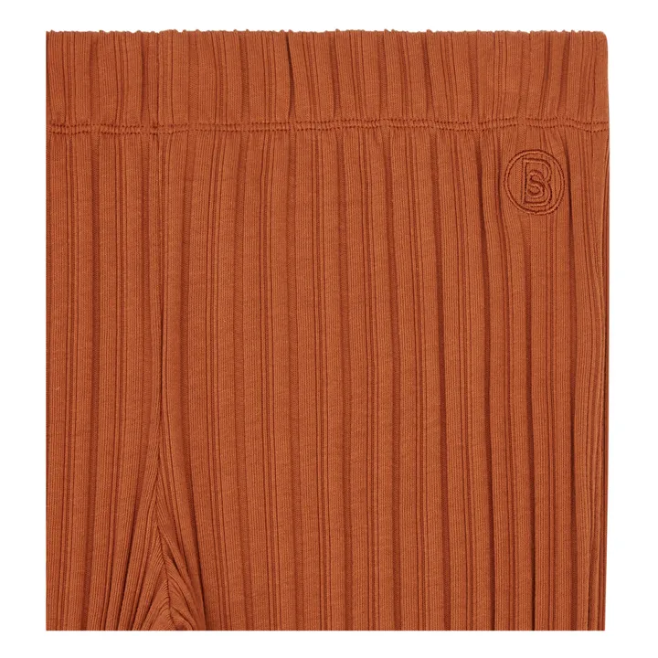 SMALLABLE BASICS Legging Femme Côtelé Coton Bio | Noisette