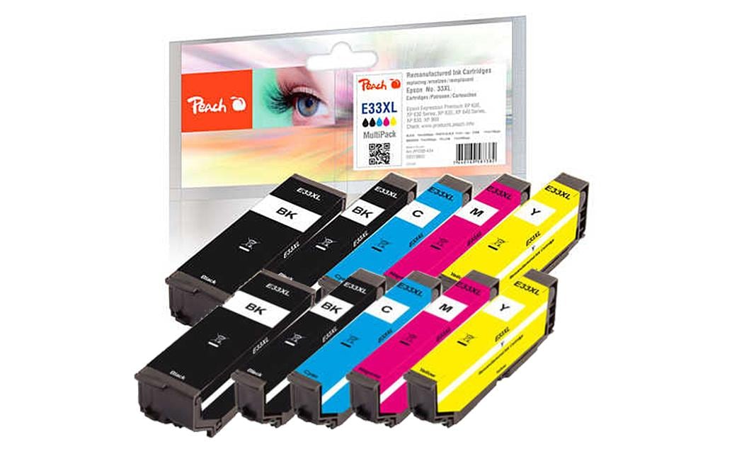 Tinte Epson No. 33XL 2x BK, PBK, C, M, YDruckerpatronen: Schwarz, Foto-Schwarz, Cyan, Magenta, Gelb