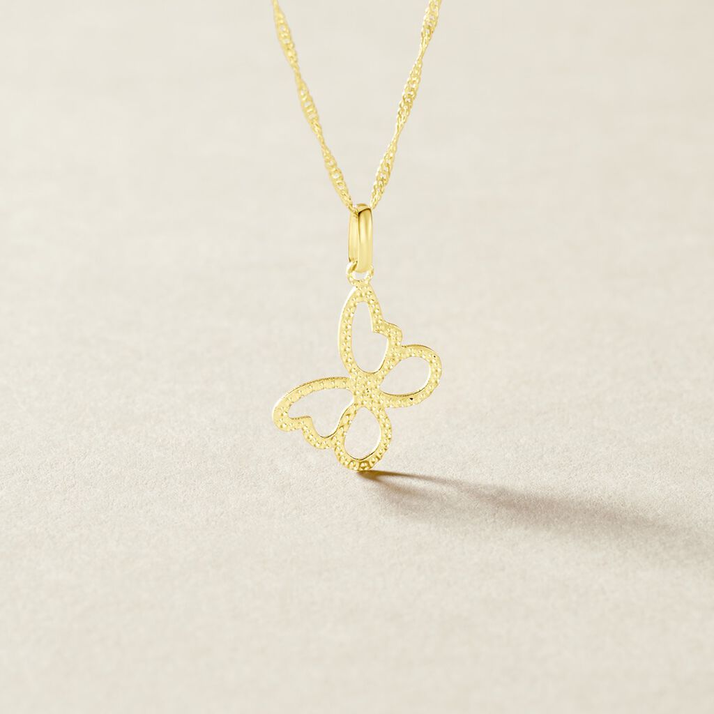 Pendentif Jaima Papillon Diamante Or Jaune