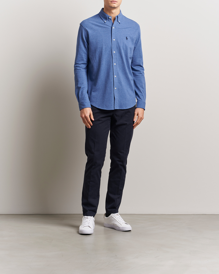 Polo Ralph Lauren Featherweight Mesh Shirt Faded Royal Heahter